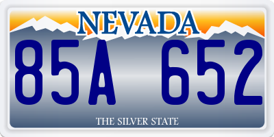 NV license plate 85A652