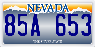 NV license plate 85A653