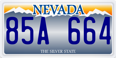 NV license plate 85A664