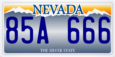 NV license plate 85A666