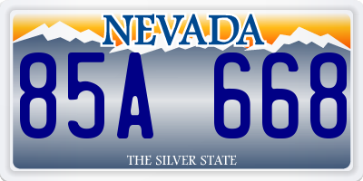 NV license plate 85A668