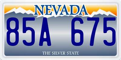 NV license plate 85A675
