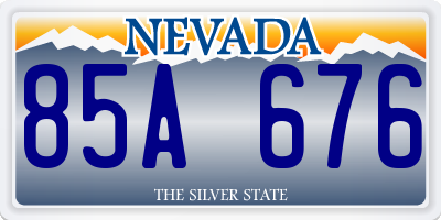 NV license plate 85A676