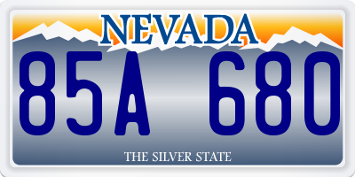 NV license plate 85A680