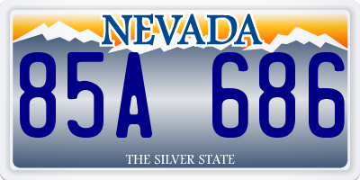 NV license plate 85A686