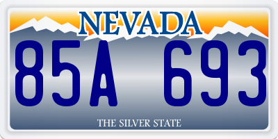 NV license plate 85A693