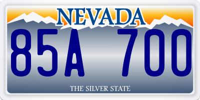 NV license plate 85A700