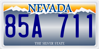 NV license plate 85A711