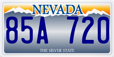 NV license plate 85A720