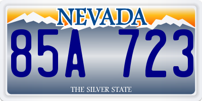 NV license plate 85A723