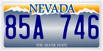 NV license plate 85A746