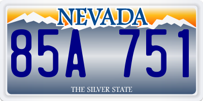 NV license plate 85A751