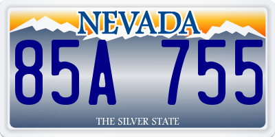 NV license plate 85A755
