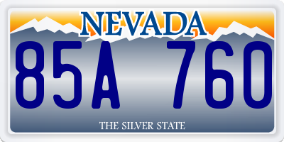 NV license plate 85A760