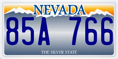 NV license plate 85A766