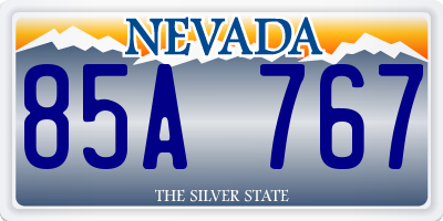 NV license plate 85A767