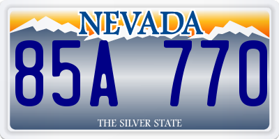 NV license plate 85A770