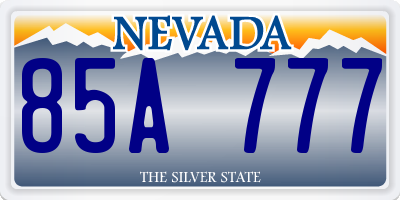 NV license plate 85A777