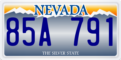 NV license plate 85A791