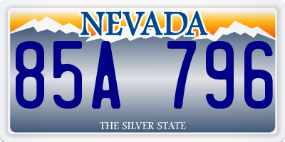 NV license plate 85A796