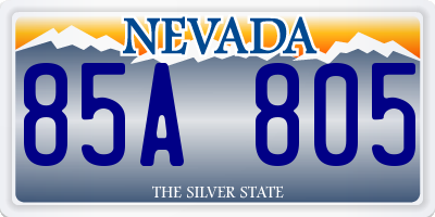 NV license plate 85A805