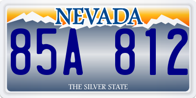 NV license plate 85A812
