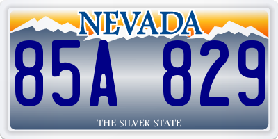 NV license plate 85A829