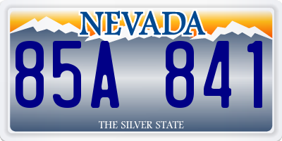 NV license plate 85A841