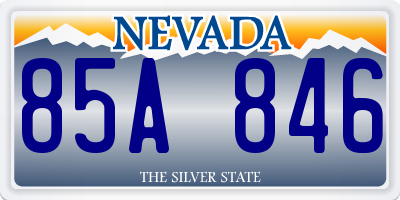 NV license plate 85A846