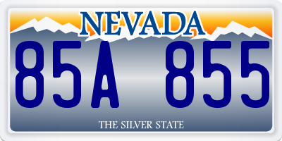 NV license plate 85A855