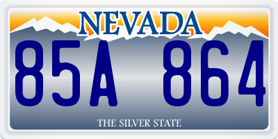 NV license plate 85A864