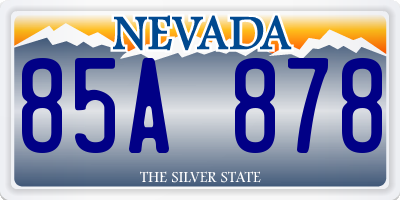 NV license plate 85A878