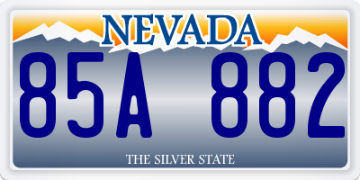 NV license plate 85A882