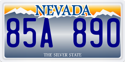 NV license plate 85A890