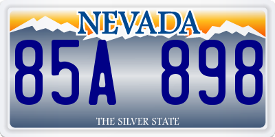 NV license plate 85A898