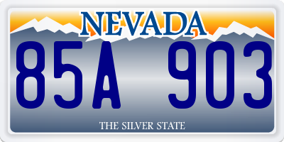 NV license plate 85A903