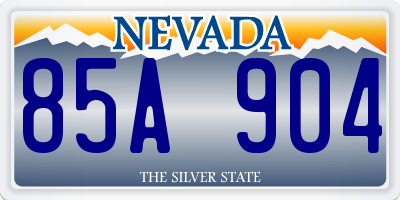 NV license plate 85A904