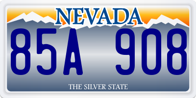 NV license plate 85A908