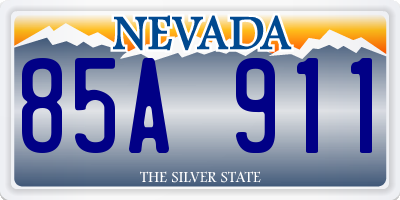 NV license plate 85A911
