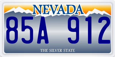 NV license plate 85A912