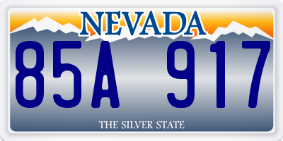 NV license plate 85A917