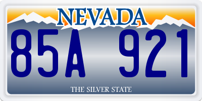 NV license plate 85A921