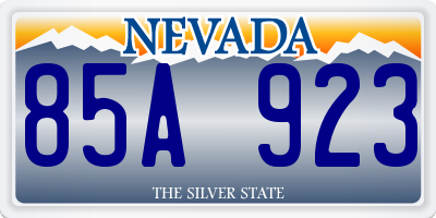 NV license plate 85A923