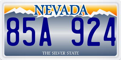 NV license plate 85A924