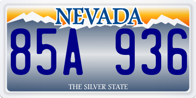 NV license plate 85A936