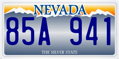 NV license plate 85A941