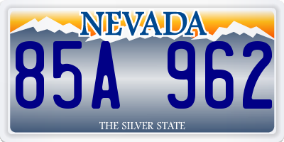 NV license plate 85A962