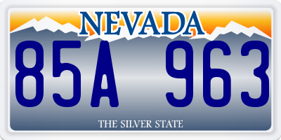 NV license plate 85A963