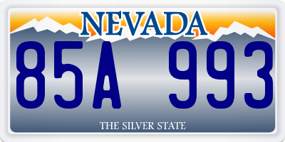 NV license plate 85A993
