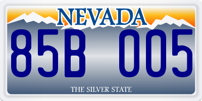 NV license plate 85B005